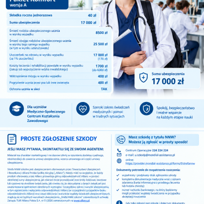 Informacja w sprawie ubezpieczenia dla uczniów